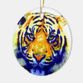 Tiger Eyes Pop Art Keramikornament (Links)