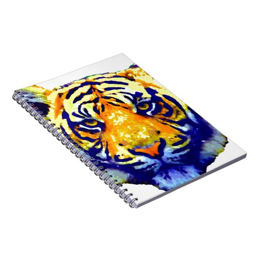 Tiger Eyes Pop Art Notizblock (Rechte Seite)