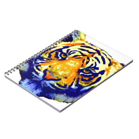 Tiger Eyes Pop Art Notizblock (Linke Seite)