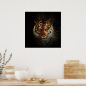 Tiger Eyes Poster - Wild Life Art Prints (Küche)