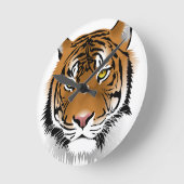 Tiger Eyes Runde Wanduhr (Winkel)