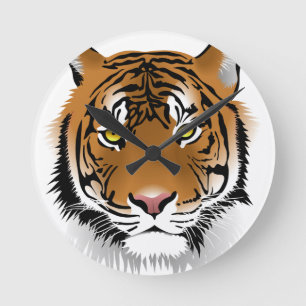 Tiger Eyes Runde Wanduhr