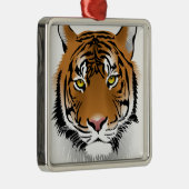 Tiger Eyes Silbernes Ornament (Rechts)