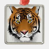 Tiger Eyes Silbernes Ornament (Vorne)