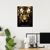 Tiger Eyes Wild Animal Art Challenge Inspiration Poster (Heimbüro)