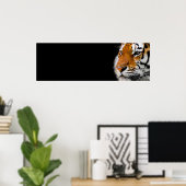 Tiger Eyes Wild Animal Art Courage Leadership Poster (Heimbüro)
