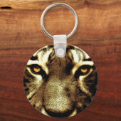 Tiger Eyes Wild Animals Basic Button Schlüsselanhä Schlüsselanhänger (Vorderseite)