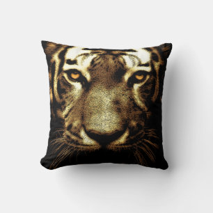 Tiger Eyes Wild Animals Polyester Throw Kissen