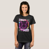Tiger Face 90s Nostalgie Regenbogen Leopard Print T-Shirt (Vorne ganz)