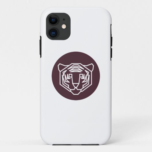 Tiger Face Abzeichen Case-Mate iPhone Hülle (Rückseite)