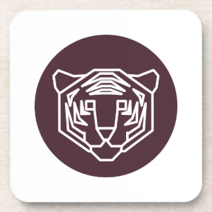 Tiger Face Abzeichen Getränkeuntersetzer