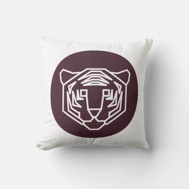 Tiger Face Abzeichen Kissen (Vorderseite)