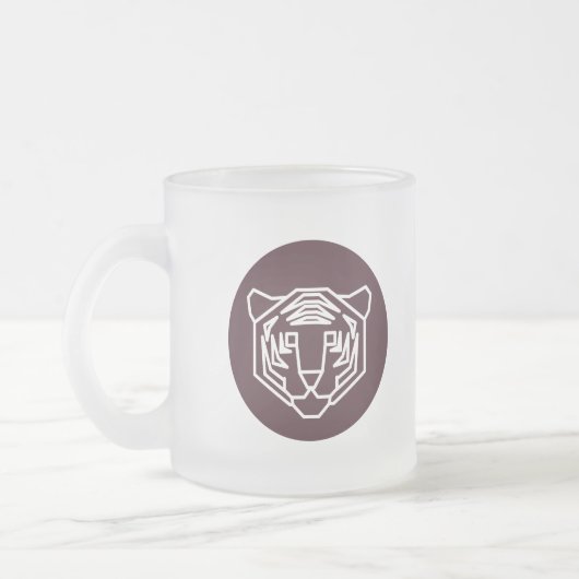 Tiger Face Abzeichen Mattglastasse (Links)