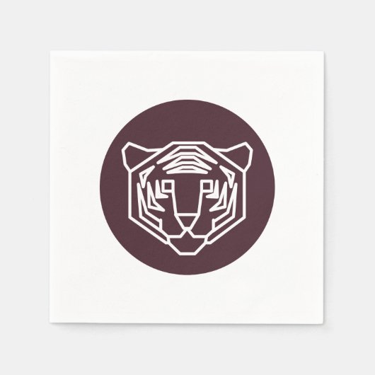 Tiger Face Abzeichen Serviette (Vorderseite)