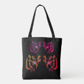 Tiger Face Black Tasche (Rückseite)
