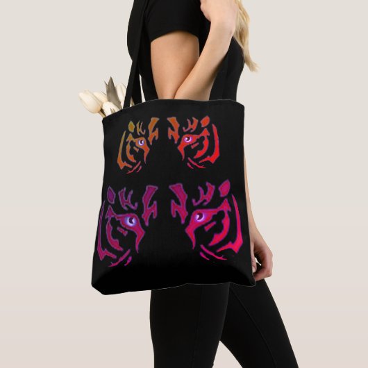 Tiger Face Black Tasche (Von Nahem)