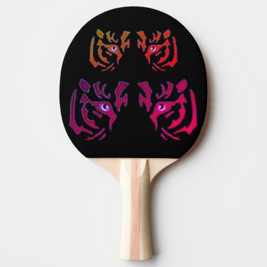 Tiger Face Black & White Ping Pong Pong Pad Pad Tischtennis Schläger (Vorderseite)
