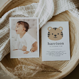 Tiger Face - Einladung zum Foto am Geburtstag
