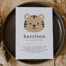 Tiger Face - Einladung zum Geburtstag
