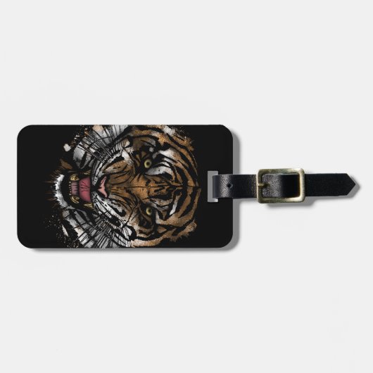 Tiger Face Gepäckanhänger (Vorderseite horizontal)