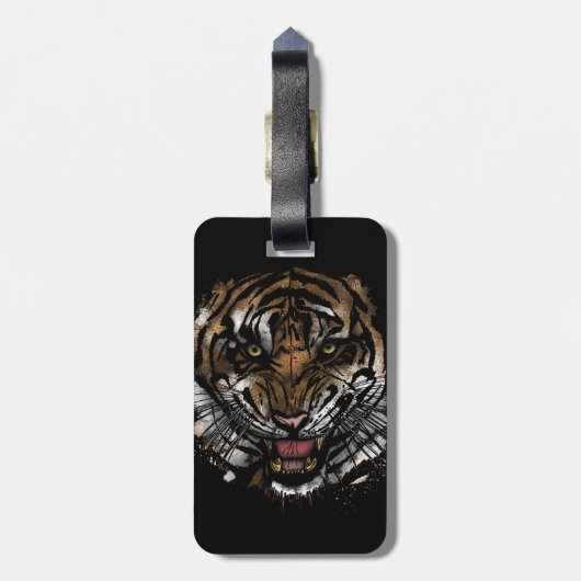 Tiger Face Gepäckanhänger (Rückseite vertikal)