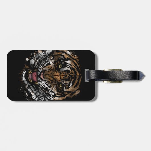 Tiger Face Gepäckanhänger (Rückseite horizontal)