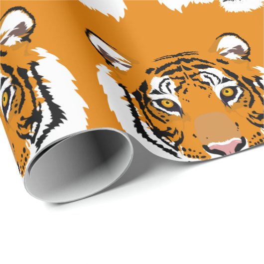 Tiger Face Geschenkpapier (Rolleneckpunkt)