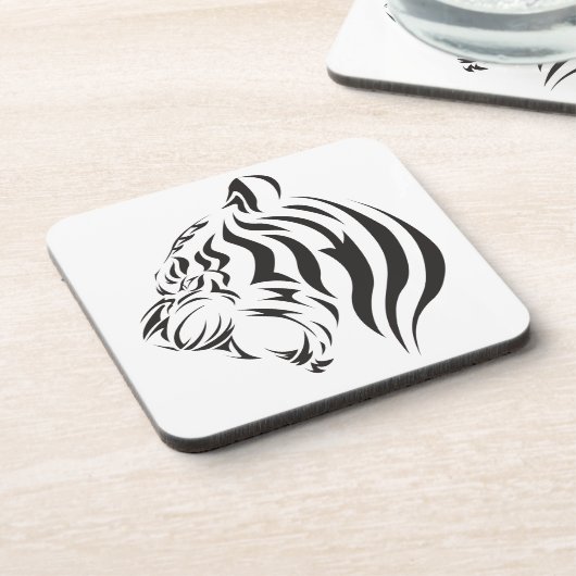 Tiger Face Getränkeuntersetzer (Linke Seite)