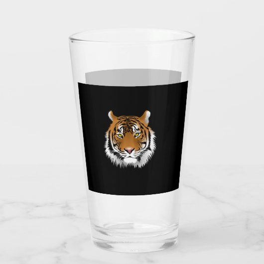 Tiger Face Glass Cup Glas (Rückseite)
