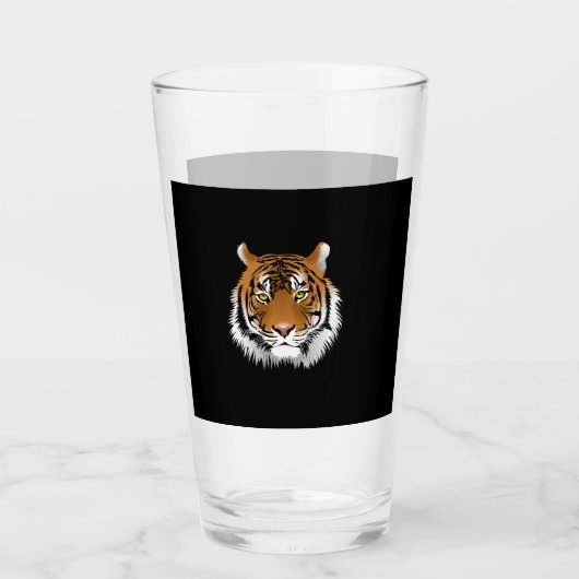 Tiger Face Glass Cup Glas (Vorderseite)