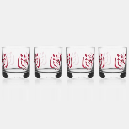 Tiger Face Glasses Trinkbehälter Set Whiskyglas (Links)