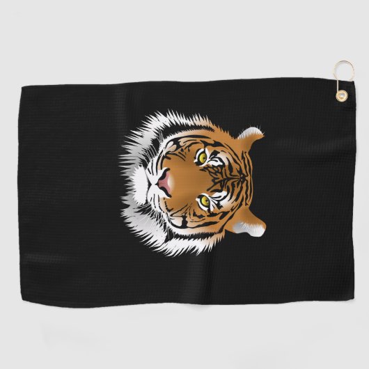 Tiger Face Golf Towel Golfhandtuch (Horizontal)