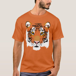 Tiger Face Graphic Print T-Shirt