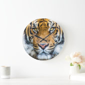 Tiger Face Große Wanduhr (Zuhause)
