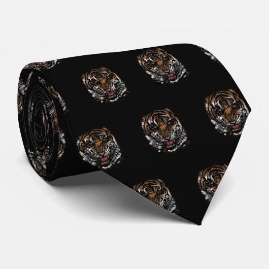 Tiger Face Krawatte (Gerollt)