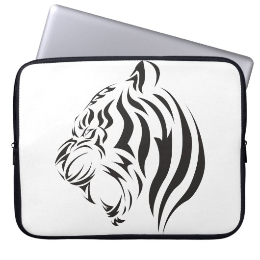 Tiger Face Laptopschutzhülle (Vorderseite)