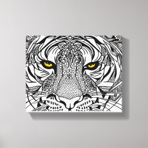 Tiger Face Leinwanddruck
