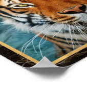 Tiger Face Marble Foto Image Print Poster (Ecke)