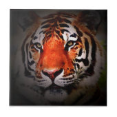 Tiger Face Motivational Artwork Fliese (Vorderseite)