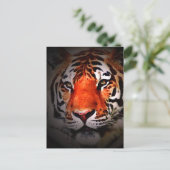 Tiger Face Motivational Artwork Postkarte (Stehend Vorderseite)