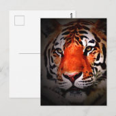 Tiger Face Motivational Artwork Postkarte (Vorne/Hinten)