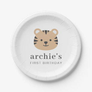 Tiger Face Pappteller