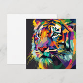 Tiger face Pop art Dankeskarte (Vorne/Hinten)