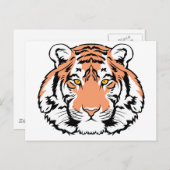 Tiger Face Postkarte (Vorne/Hinten)