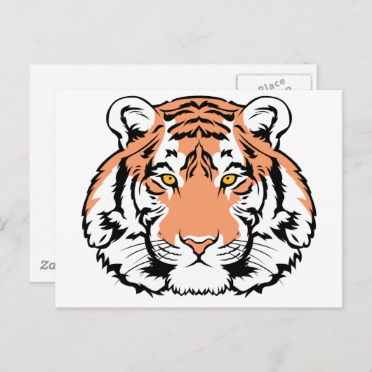 Tiger Face Postkarte (Vorne/Hinten)