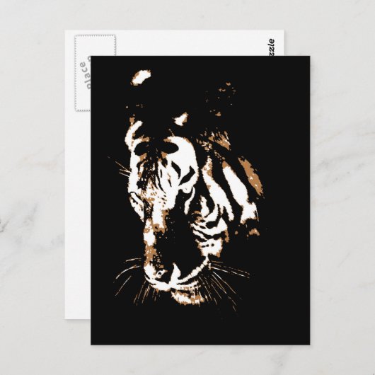 Tiger Face Postkarte (Vorne/Hinten)
