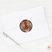 Tiger Face Runder Aufkleber (Umschlag)