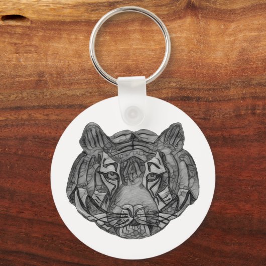 Tiger Face Schlüsselanhänger (Rückseite)