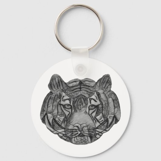 Tiger Face Schlüsselanhänger (Rückseite)