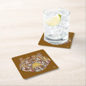 Tiger Face Square Paper Coaster Rechteckiger Pappuntersetzer (Vor Ort)